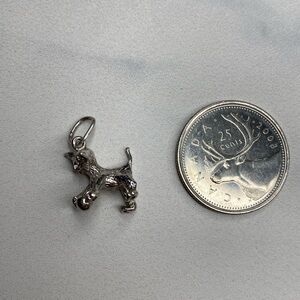 Kitten playing with a ball sterling silver pendant or charm bracelet charm 925